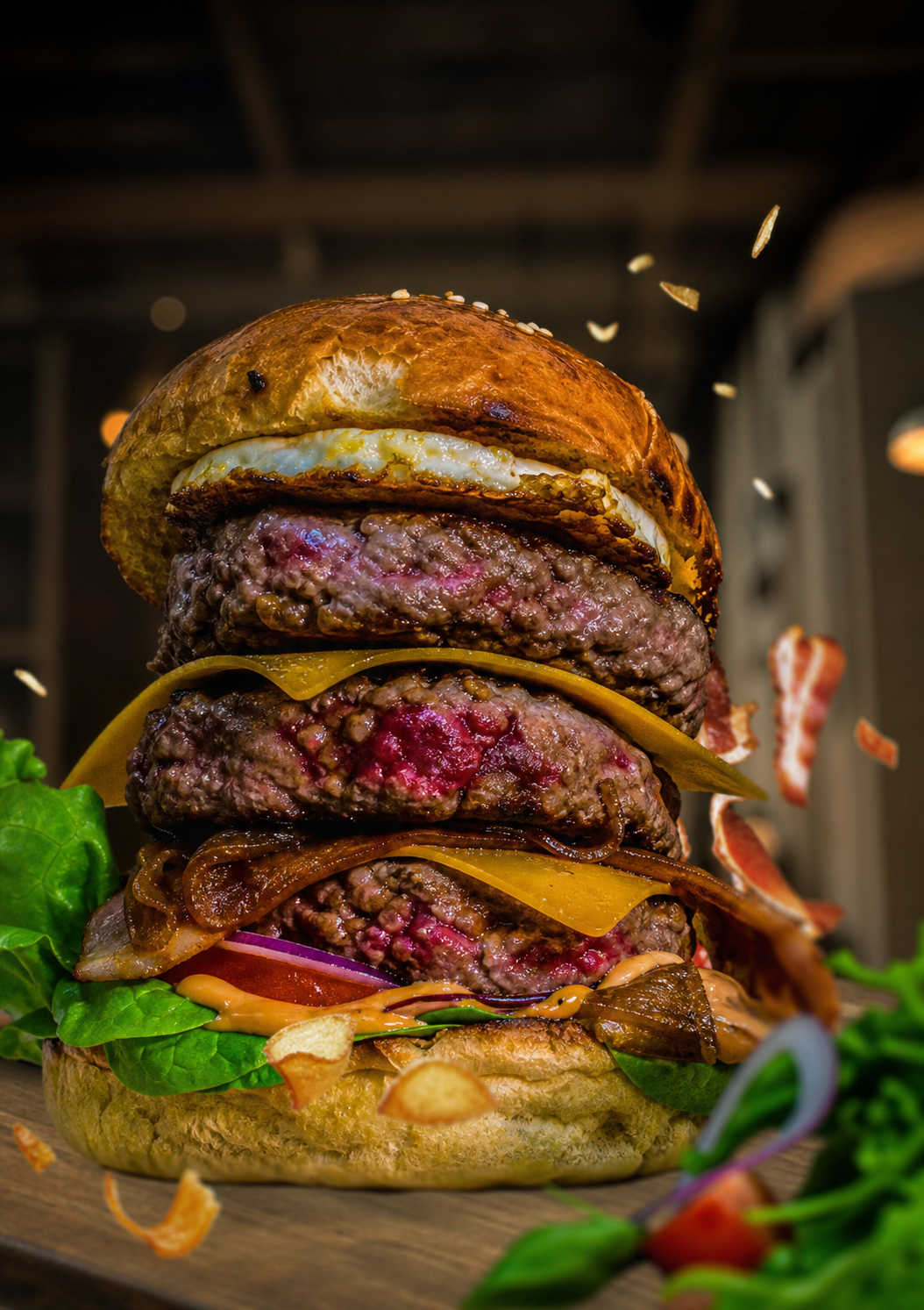 Burger Triple B trois steaks
